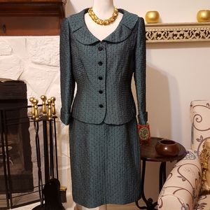 JONES NEW YORK BLUE SKIRT SUIT SIZE 8